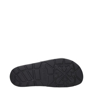 Off-White Black Cotton Slippers