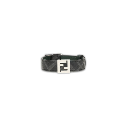Fendi Black Calf Leather Bos Taurus Bracelet
