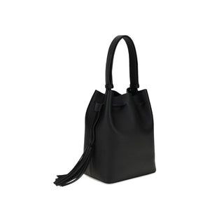 Valentino Garavani Black Calf Leather Bos Taurus Shoulder Bag