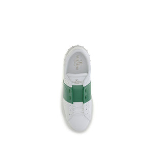 Valentino Garavani White Calf Leather Bos Taurus Low Top Sneakers