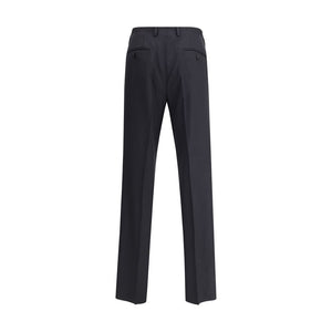 Lardini Black Viscose Casual Pants