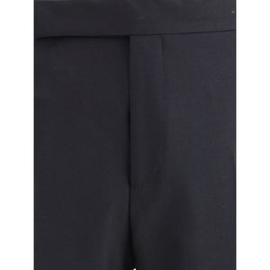 Lardini Black Viscose Casual Pants