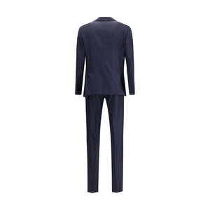 Lardini Blue Wool Two-Piece Suit