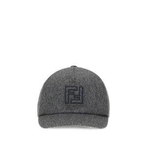 Fendi Gray Wool Cap (Baseball Hat)