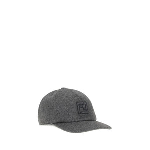 Fendi Gray Wool Cap (Baseball Hat)