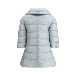 Herno Light Blue Polyester Coat