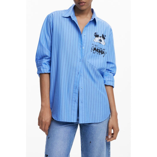 Desigual Blue Cotton Women Shirt