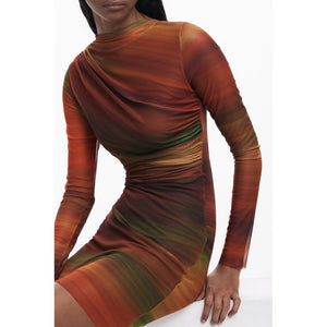 Desigual Orange Polyester Women Dress