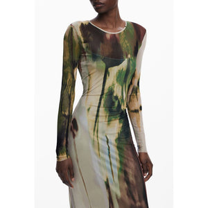 Desigual Green Polyester Women Dress