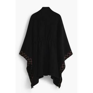 Desigual Black Polyester Women Poncho