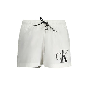 Calvin Klein White Polyester Men's Swim Boxer