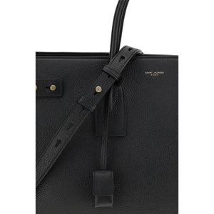 Saint Laurent Black Calf Leather Bos Taurus Handbag