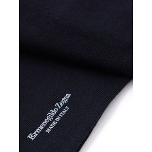 ZEGNA Navy Blue Wool Socks