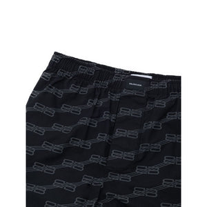 Balenciaga Black Cotton Bermuda Shorts