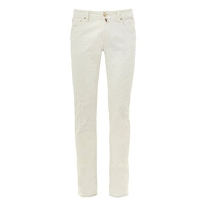 Jacob Cohen White Cotton Skinny Jeans