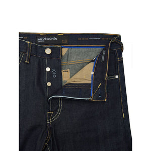 Jacob Cohen Blue Polyester Tapered Jeans