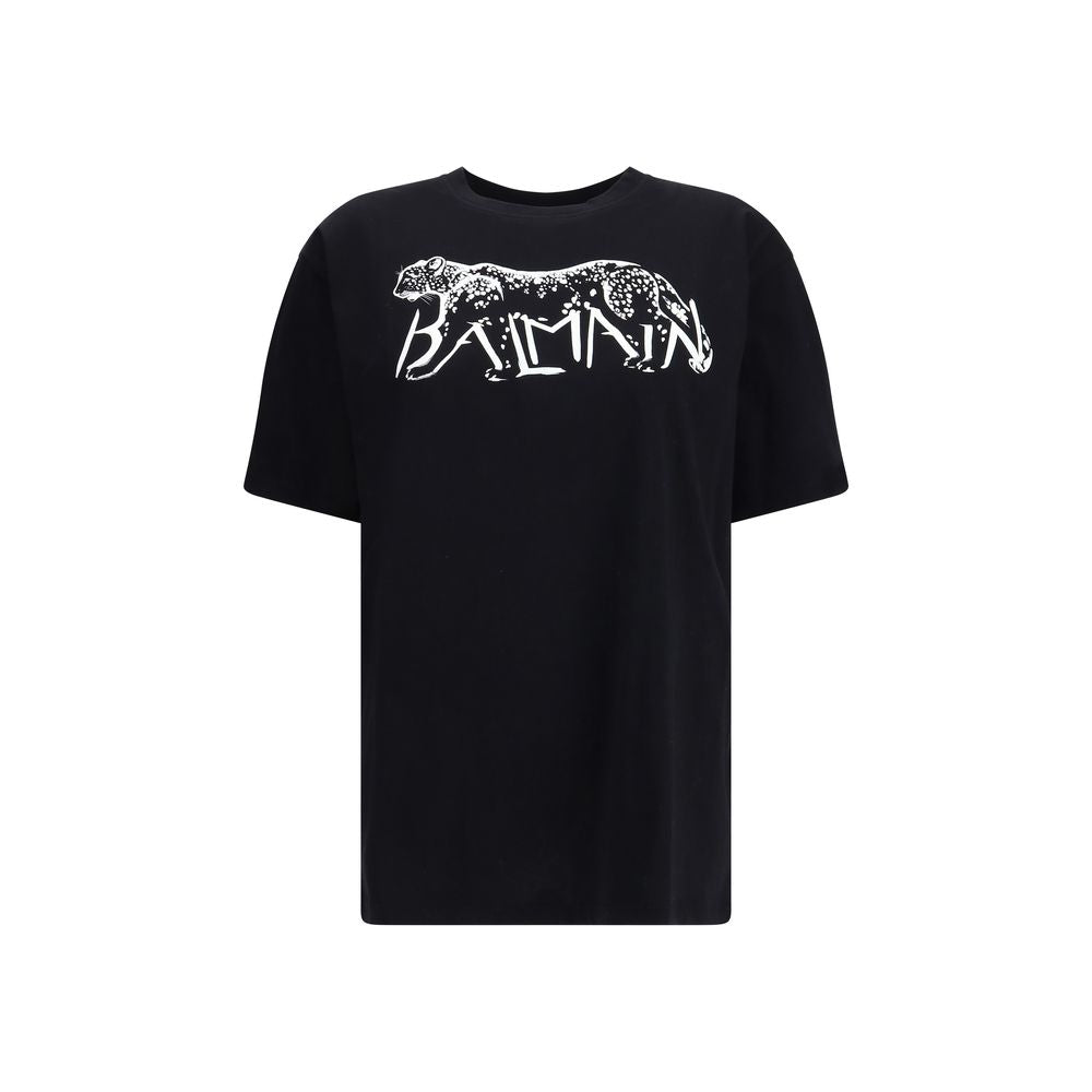 Balmain Black Cotton T-Shirt
