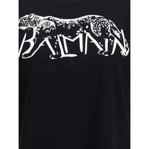Balmain Black Cotton T-Shirt