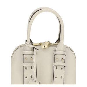 PINKO White Calf Leather Bos Taurus Handbag