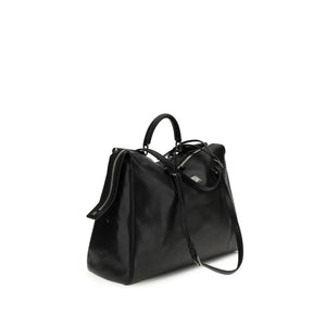 Dolce & Gabbana Black Calf Leather Bos Taurus Shoulder Bag