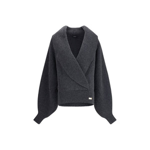 Balmain Gray Wool Sweatshirt