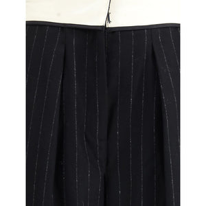Forte_Forte Black Wool Dress Pants