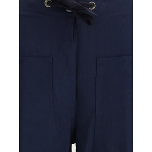 Forte_Forte Blue Cotton Casual Pants