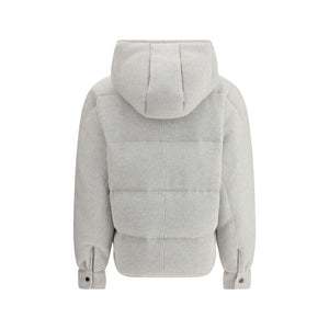 Brunello Cucinelli Gray Cashmere Full-Length Jacket