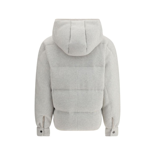 Brunello Cucinelli Gray Cashmere Full-Length Jacket