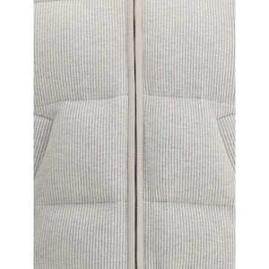 Brunello Cucinelli Gray Cashmere Full-Length Jacket