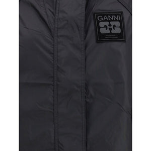 Ganni Black Nylon Shell Jacket