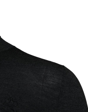 Dolce & Gabbana Black Wool Turtle Neck Men Pullover Sweater