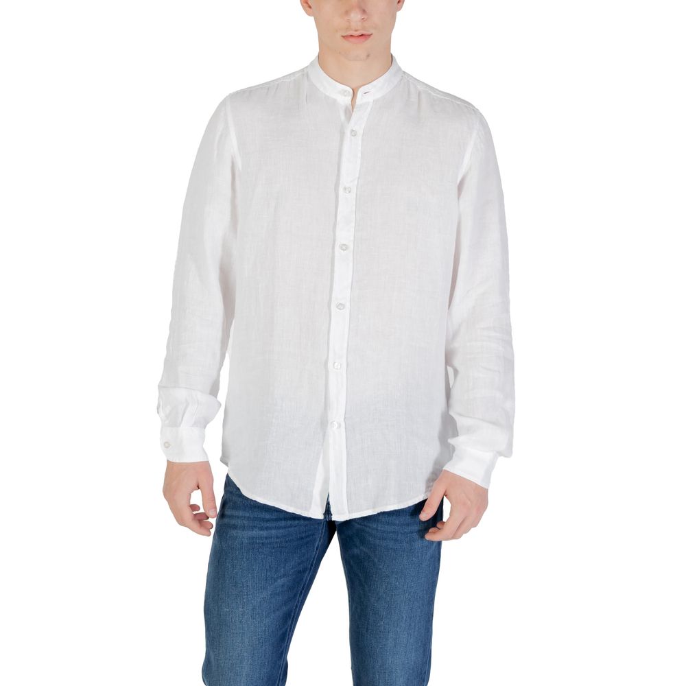 Hugo Boss White Linen Dress Shirt