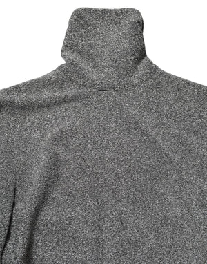 Dolce & Gabbana Gray Nylon Bodycon Sheath Long Sleeves Dress