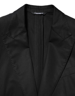 Dolce & Gabbana Black Wool 2 Buttons Suit Men Jacket Blazer