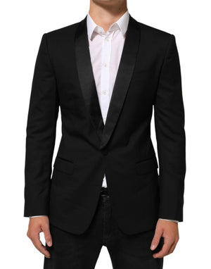 Dolce & Gabbana Black MARTINI 1 Button Suit Jacket Blazer