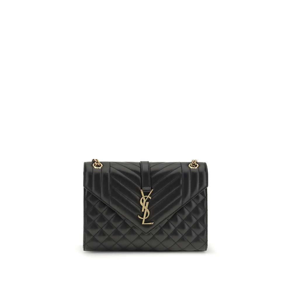 Saint Laurent Black Calf Leather Bos Taurus Shoulder Bag