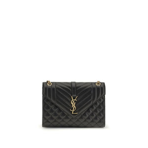 Saint Laurent Black Calf Leather Bos Taurus Shoulder Bag