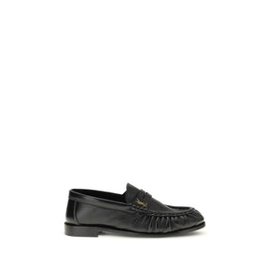 Saint Laurent Black Lamb Ovis Aries Aries Slip-On Loafers