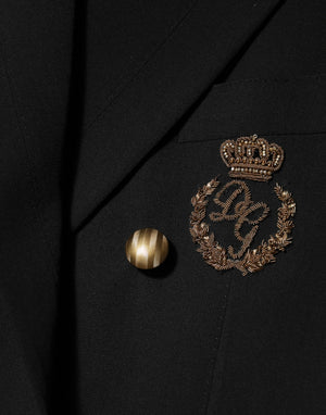 Dolce & Gabbana Black Wool 2 Buttons Suit Men Jacket Blazer