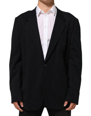 Dolce & Gabbana Black Viscose 2 Buttons Suit Jacket Blazer