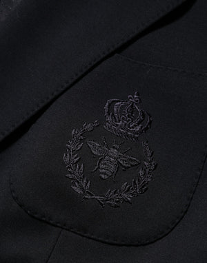 Dolce & Gabbana Black Viscose 2 Buttons Suit Jacket Blazer