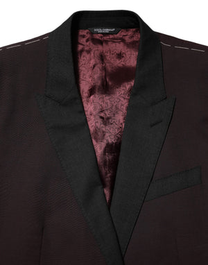 Dolce & Gabbana Maroon Wool 2 Buttons Suit Jacket Blazer