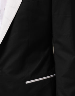 Dolce & Gabbana Black White MARTINI 1 Button Men Suit Blazer