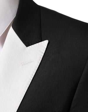 Dolce & Gabbana Black White MARTINI 1 Button Men Suit Blazer