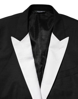 Dolce & Gabbana Black White MARTINI 1 Button Men Suit Blazer