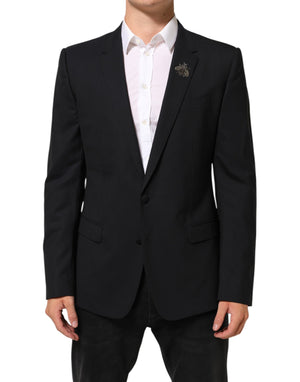 Dolce & Gabbana Black Bee MARTINI 2 Button Men Suit Blazer