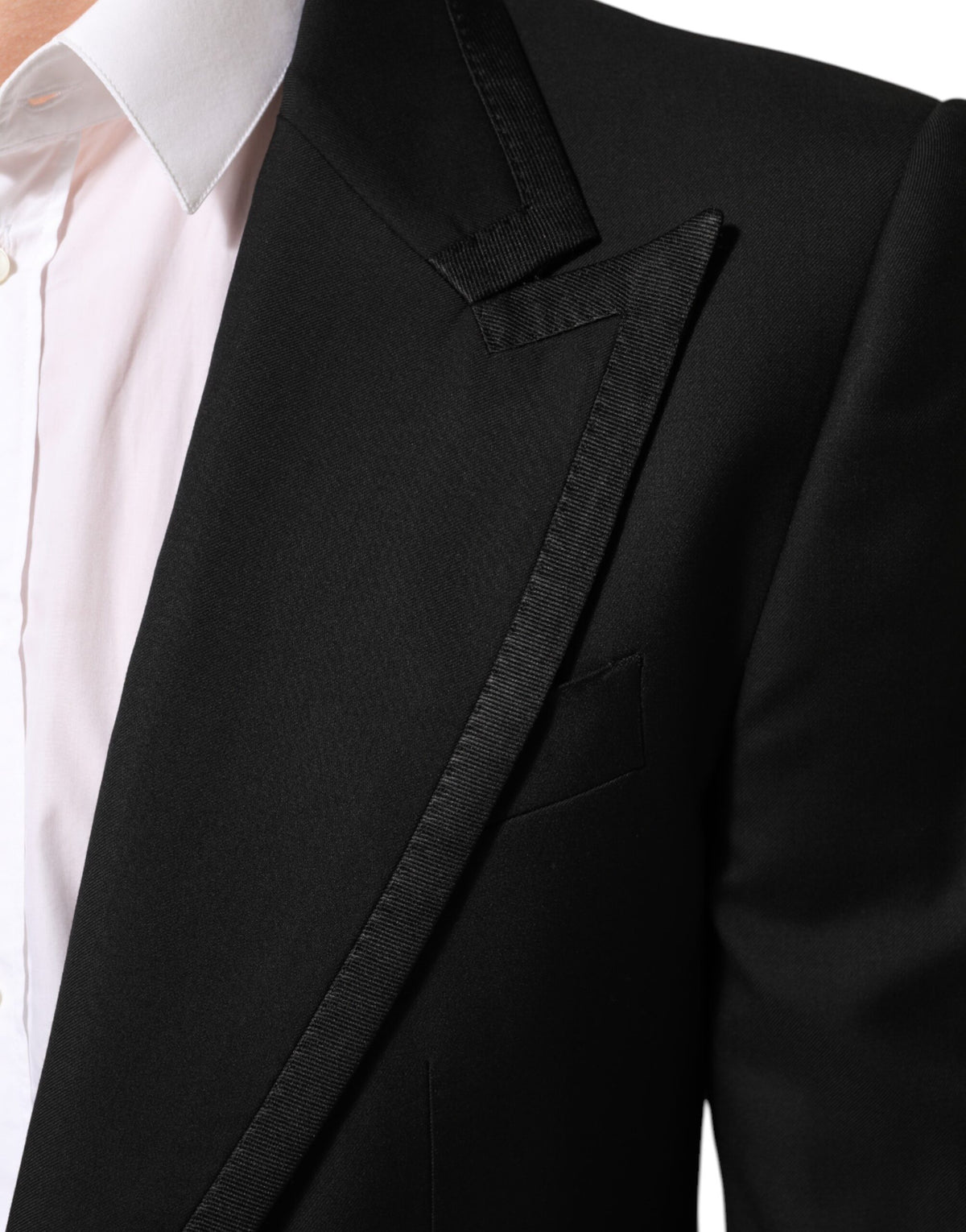 Dolce & Gabbana Black Wool 1 Button Suit Jacket Men Blazer