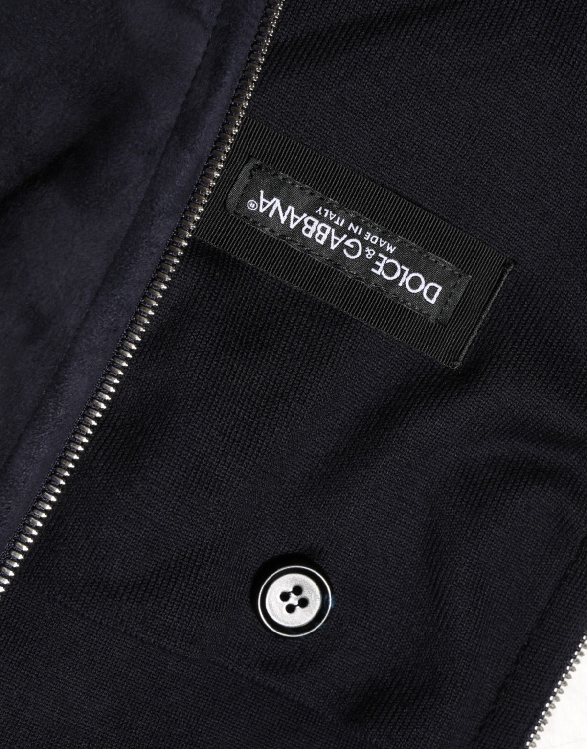 Dolce & Gabbana Black Leather Full Zip Hooded Blouson Jacket