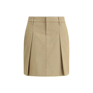 Brunello Cucinelli Beige Cotton Mini Skirt